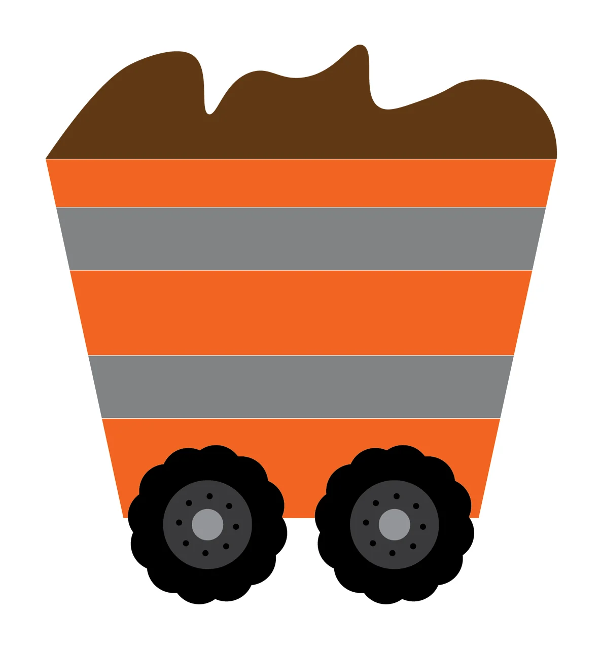Silhouette Of A Bucket Containing Fluffy Items object black
