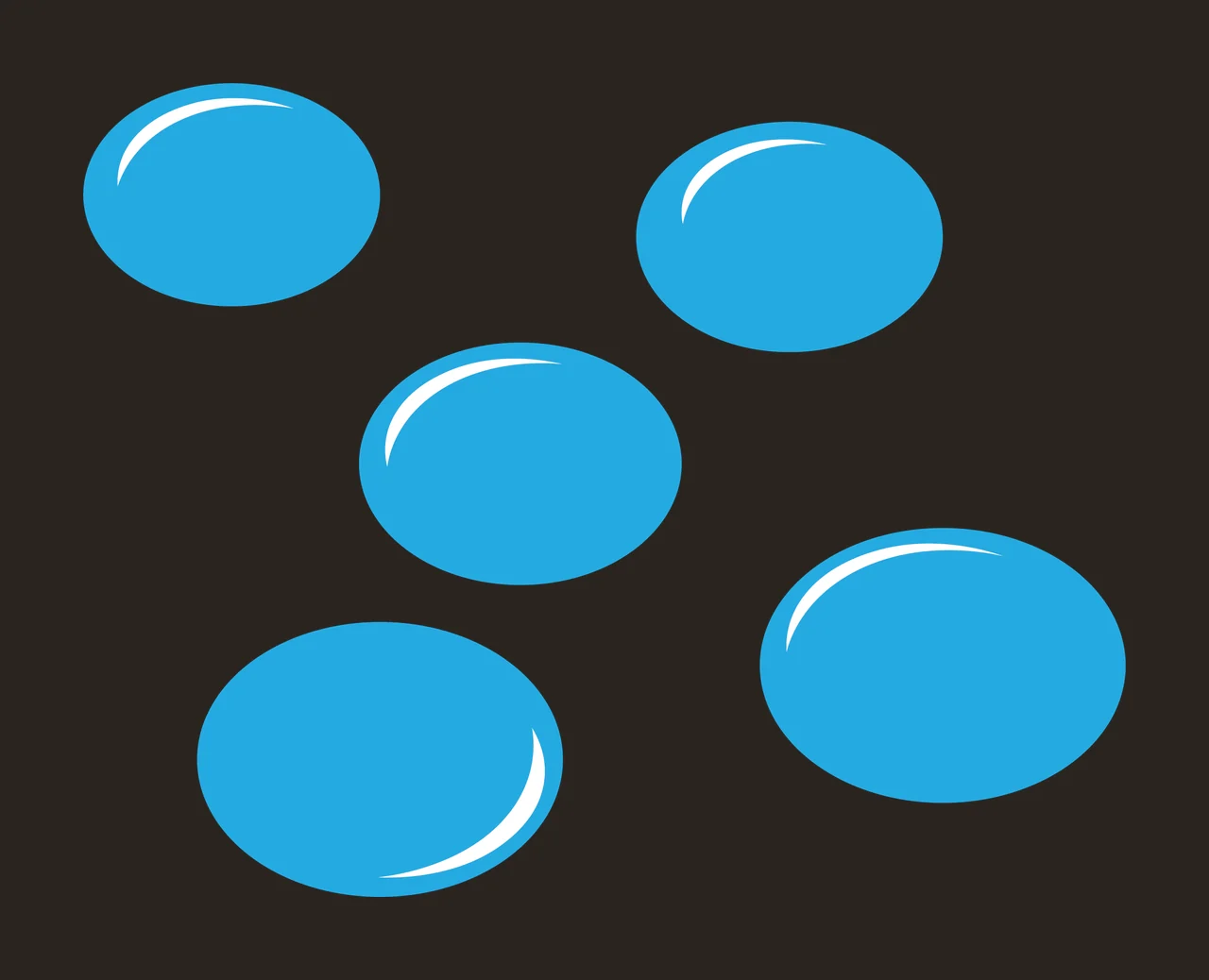 Five Black Circular Shapes Arranged In A Random circles floating contrast preview thumbnail