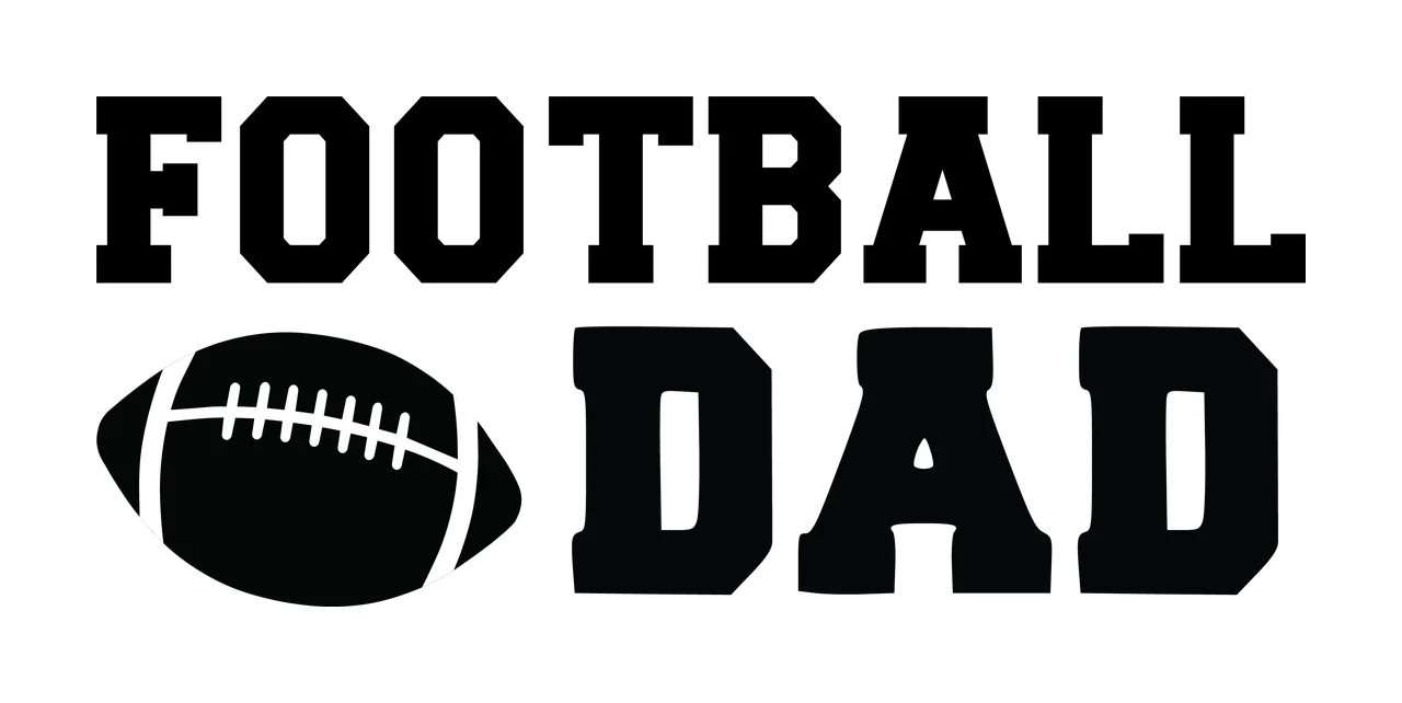 Football Dad Text With Typography And Stencil