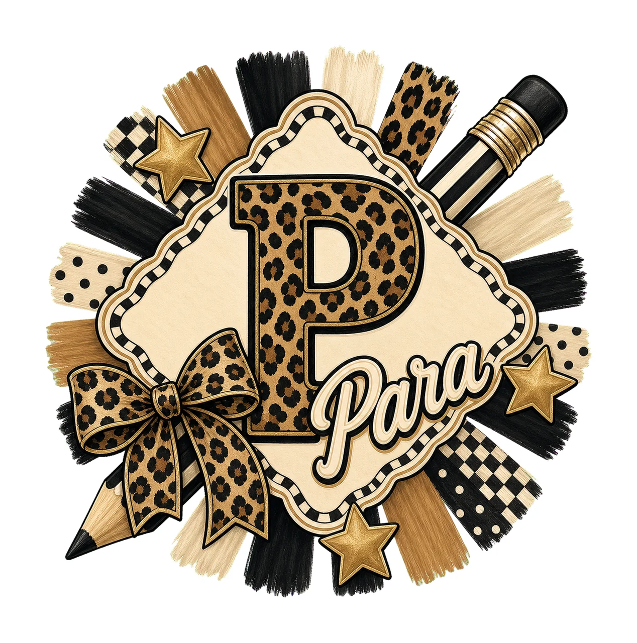 Preppy Teacher Monogram Cute Coquette School Variation B