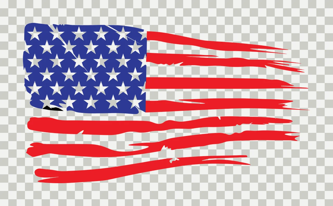 Flag Black And White Distressed Graphic stars stripes plain transparency and detail preview thumbnail