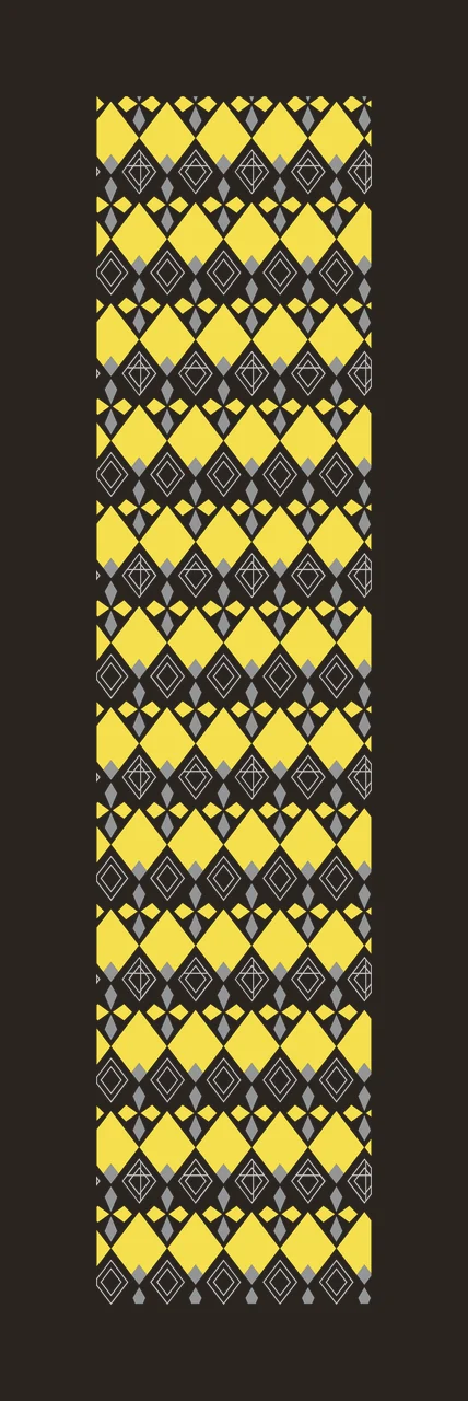 Geometric diamond pattern Illustration with yellow diamonds, grey outline diamonds, small grey diamonds and geometric shapes in white contrast preview thumbnail