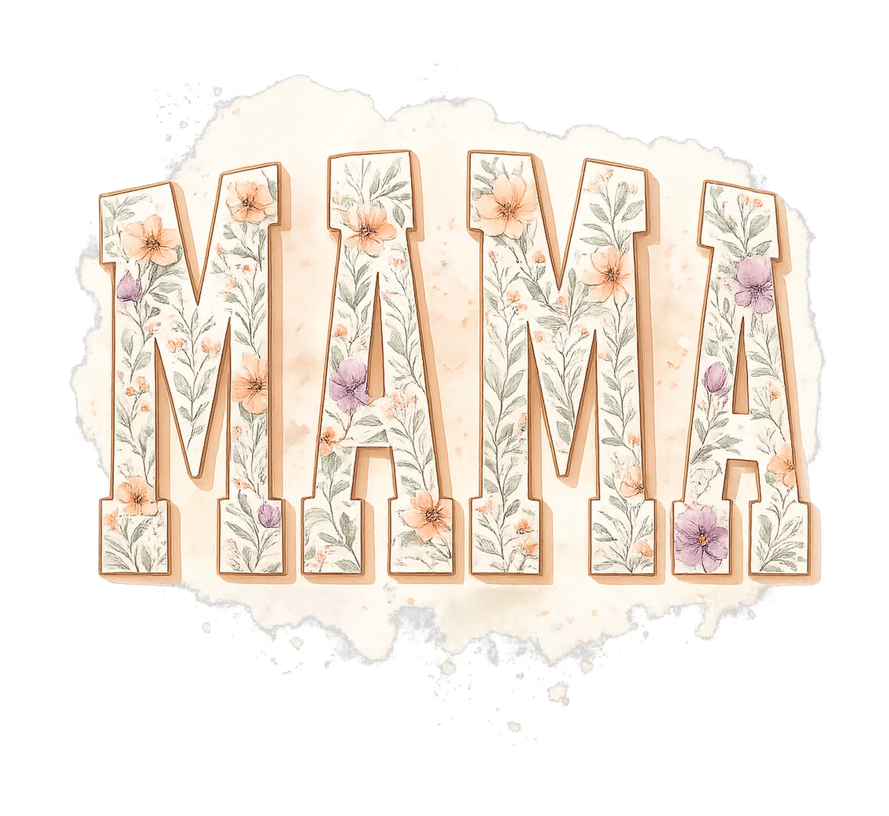 Mama Floral Wild Flower Clip Art Printable Design Mother Day