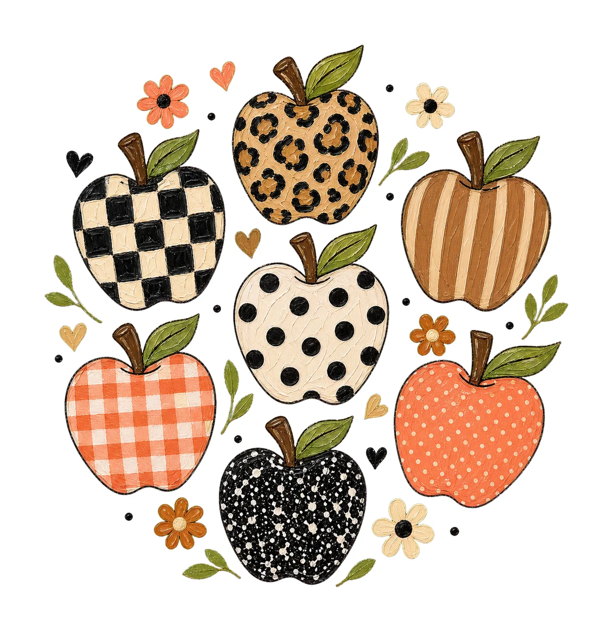 Teacher Mom Leopard Apple Back To School Teacher Variation B