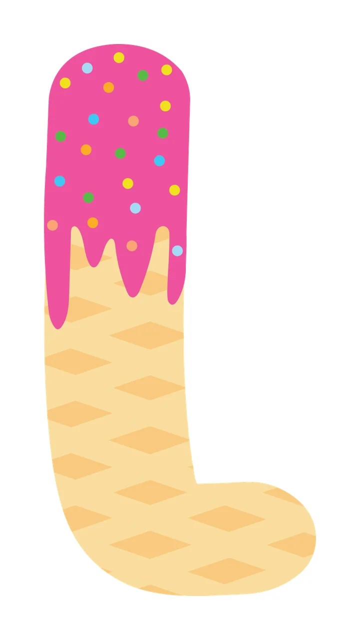 Ice Cream Font Character 02 scalable logo design icon