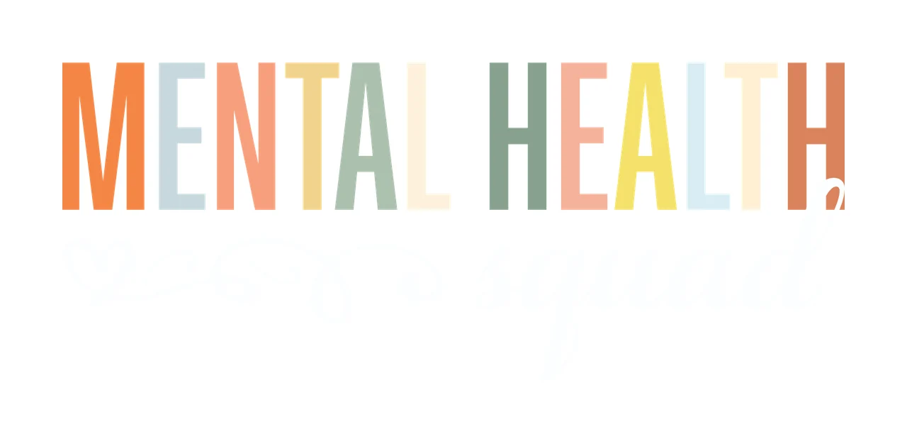 Mental Health Squad Text Phrase With Heart
