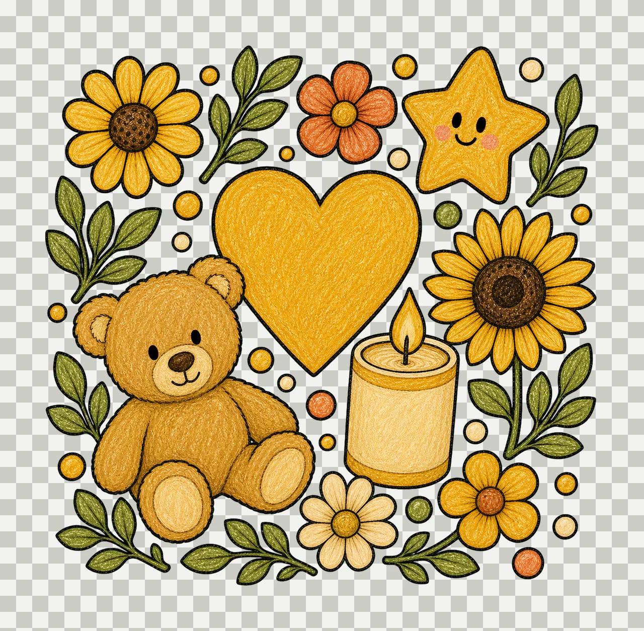 childhood cancer awareness 04 cozy crayon sublimation transparency and detail preview thumbnail