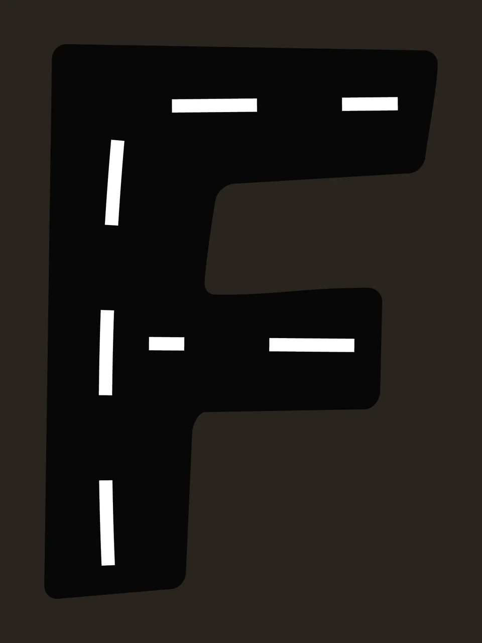 Race Track Font Character 30 racing checkered flag speedway contrast preview thumbnail