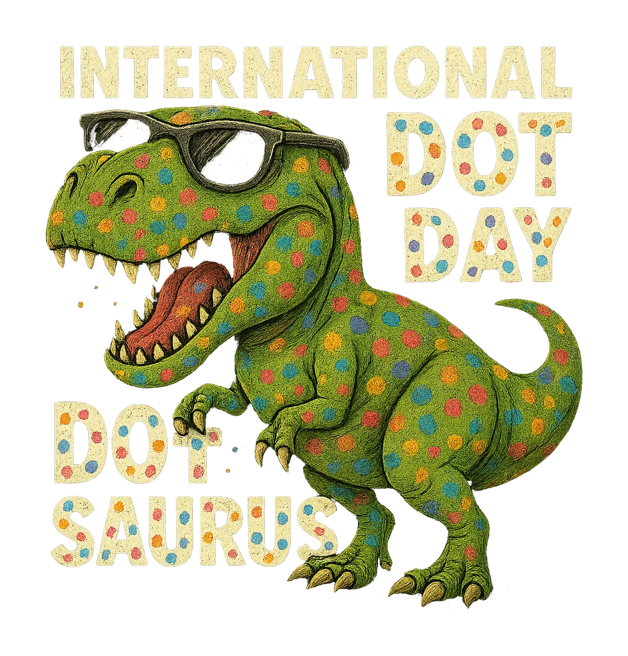 Dot Day Dinosaur Rex International Dot Day 2024 Design