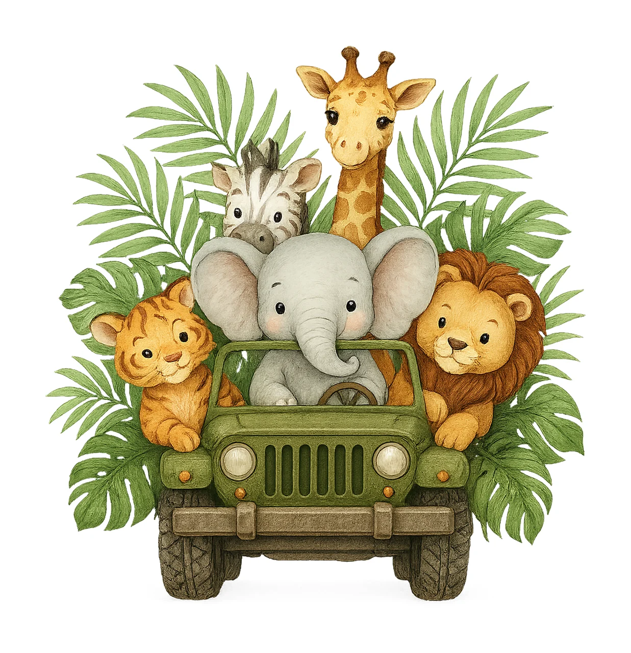 Safari Animals Baby Shower shirt Transfer Jungle Baby