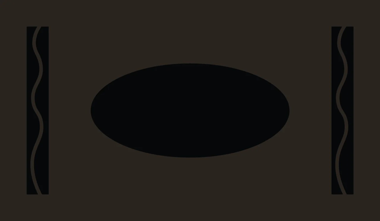 Blank Badge Framing With Oval And Wavy Lines frame contrast preview thumbnail