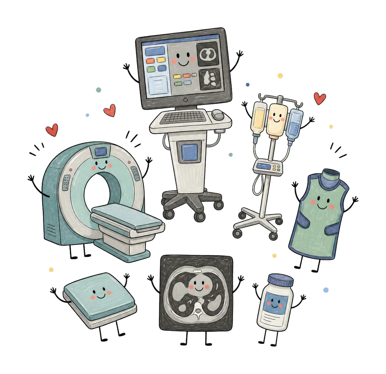 CT Scan Tech Doodle Crew Cute Radiology CAT Variation C