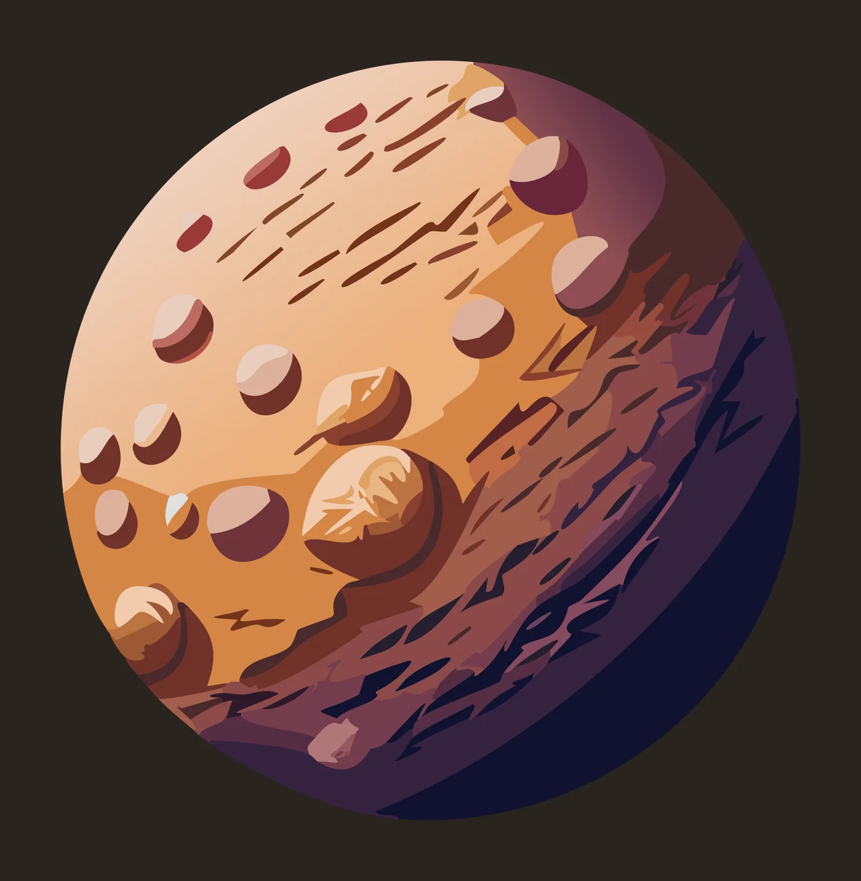 Abstract Semicircle With Layered Textures shape lines holes contrast preview thumbnail