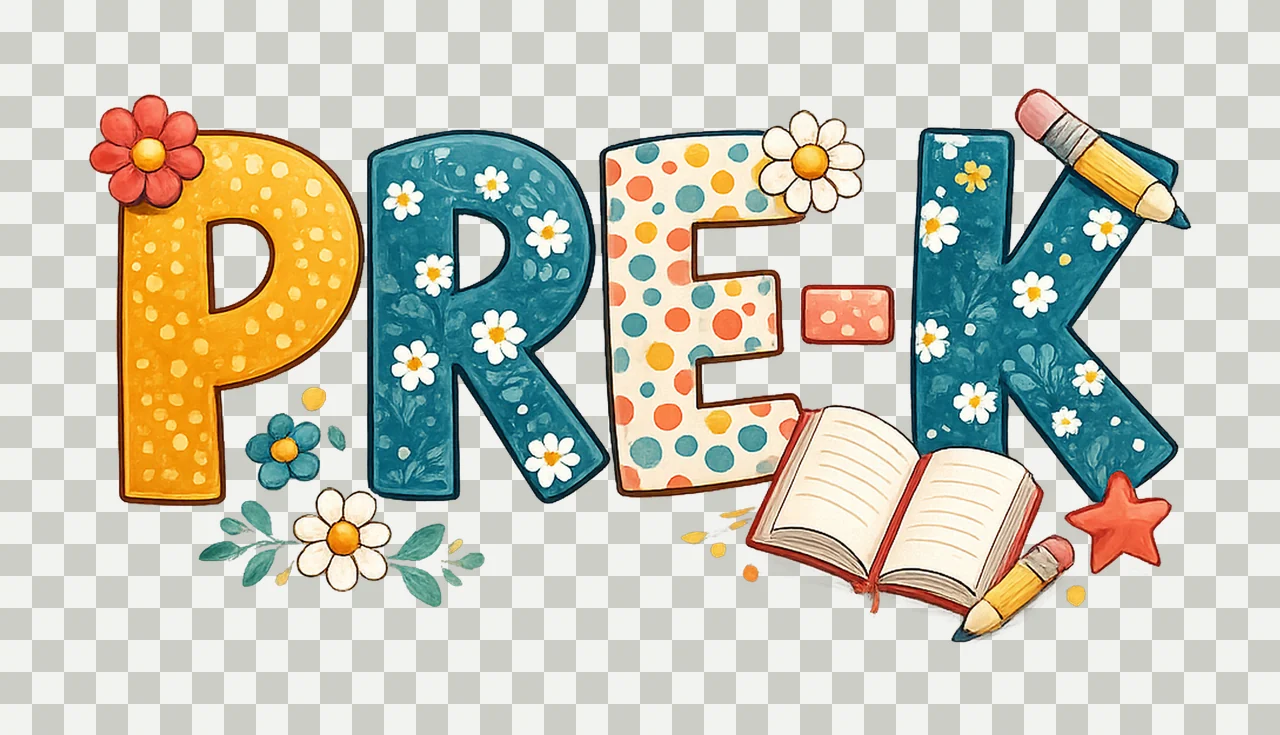 Preppy PreK Teacher Floral Design Cute Preschool Teacher transparency and detail preview thumbnail