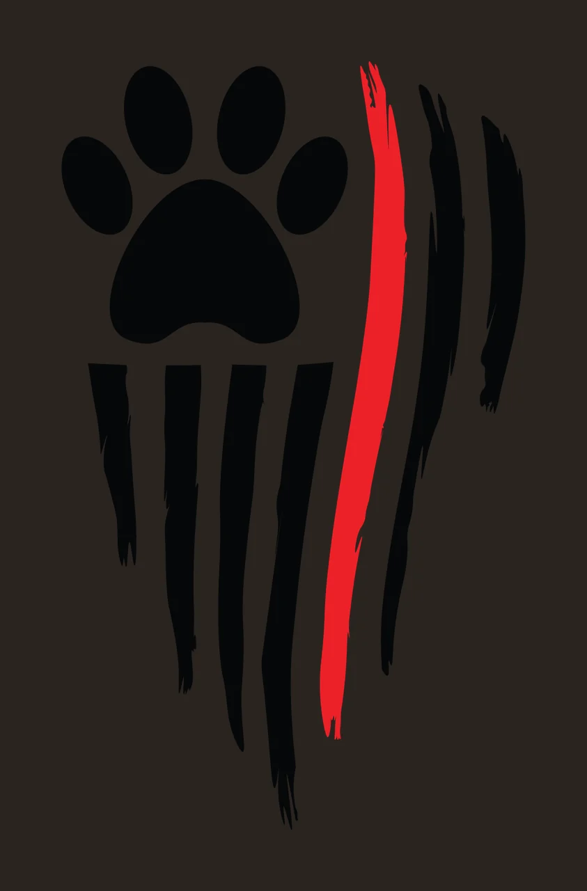 Can Glass Wrap Paw Print With Red Line contrast preview thumbnail