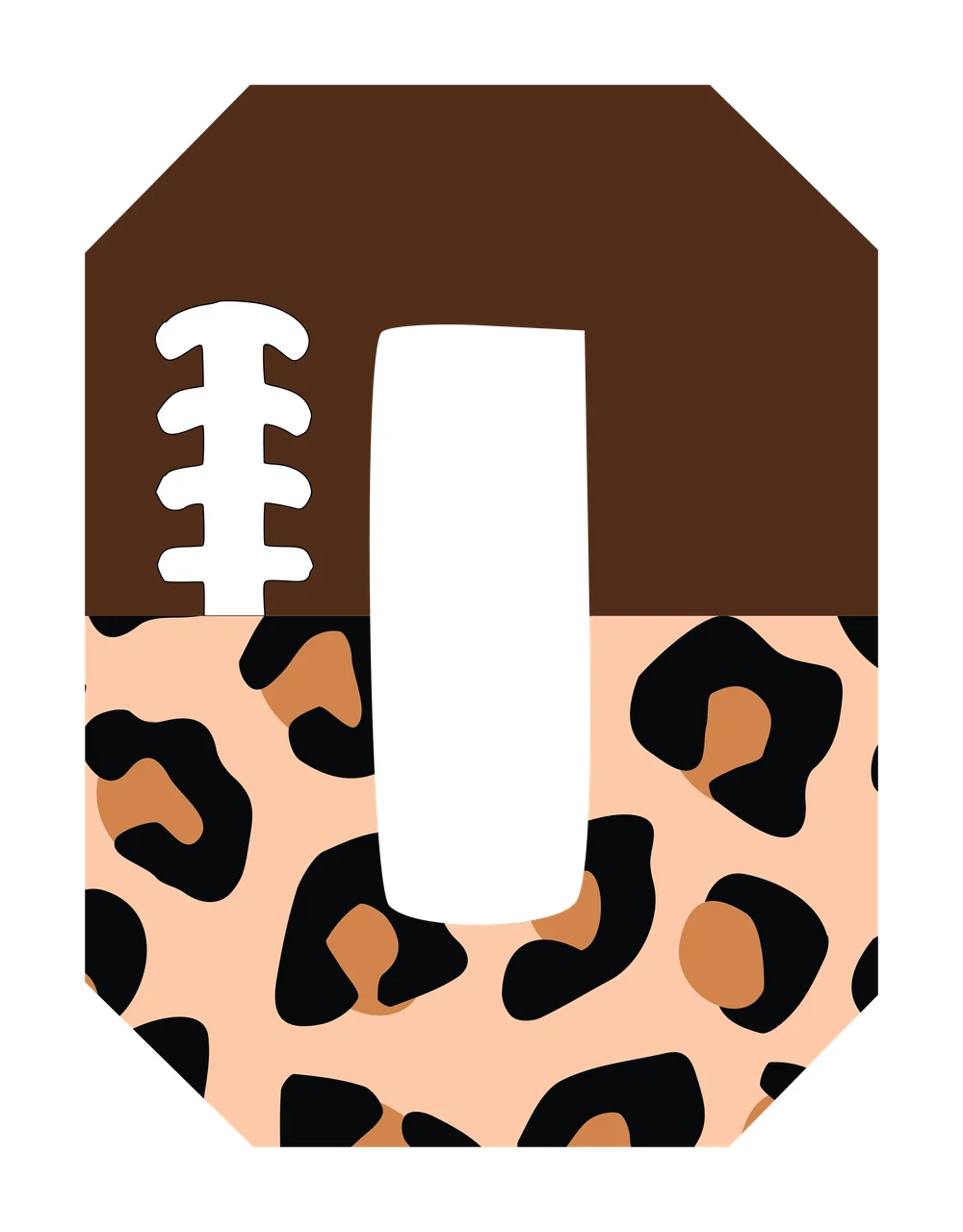 Football Font Half Leopard Character 18 american gridiron touchdown
