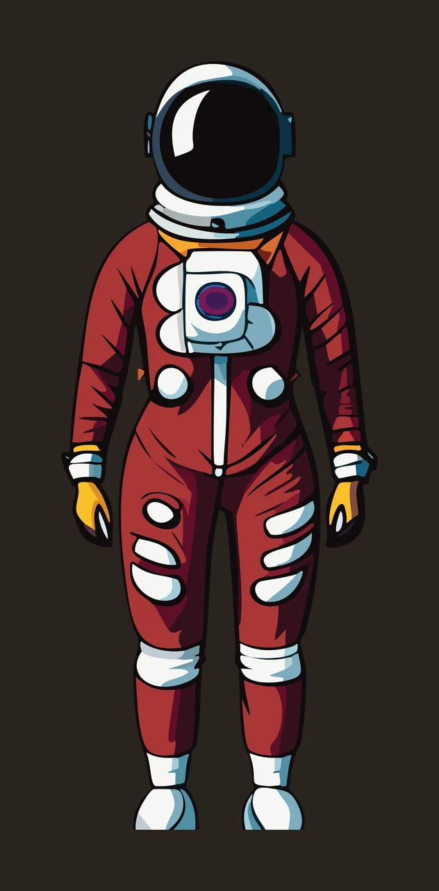 Space Astronaut Suit Silhouette Standing Forward helmet black contrast preview thumbnail