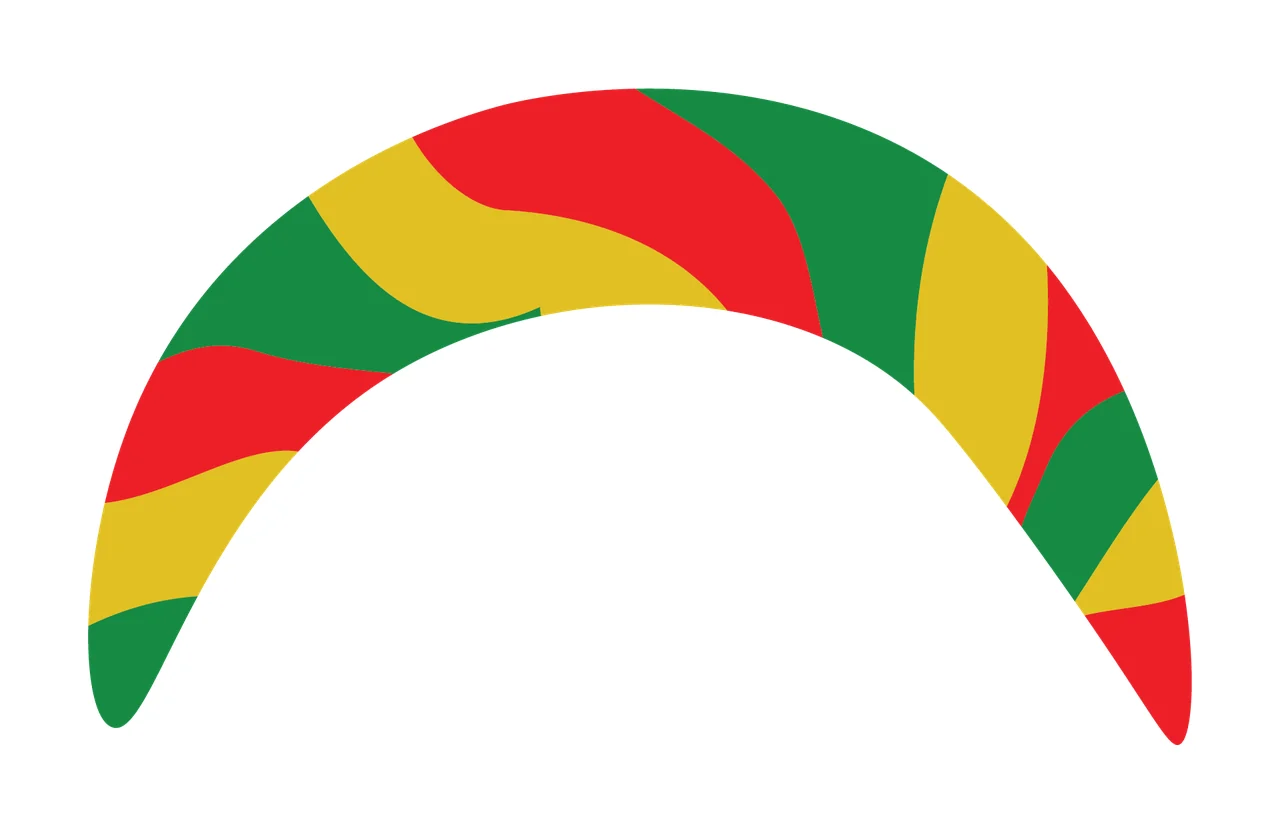 Can Glass Wrap Crescent Shape With Swirling Colors