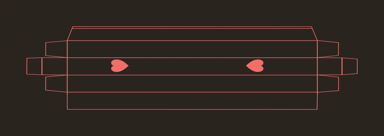Simple Line Art Heart Box lines minimalist black white plain contrast preview thumbnail