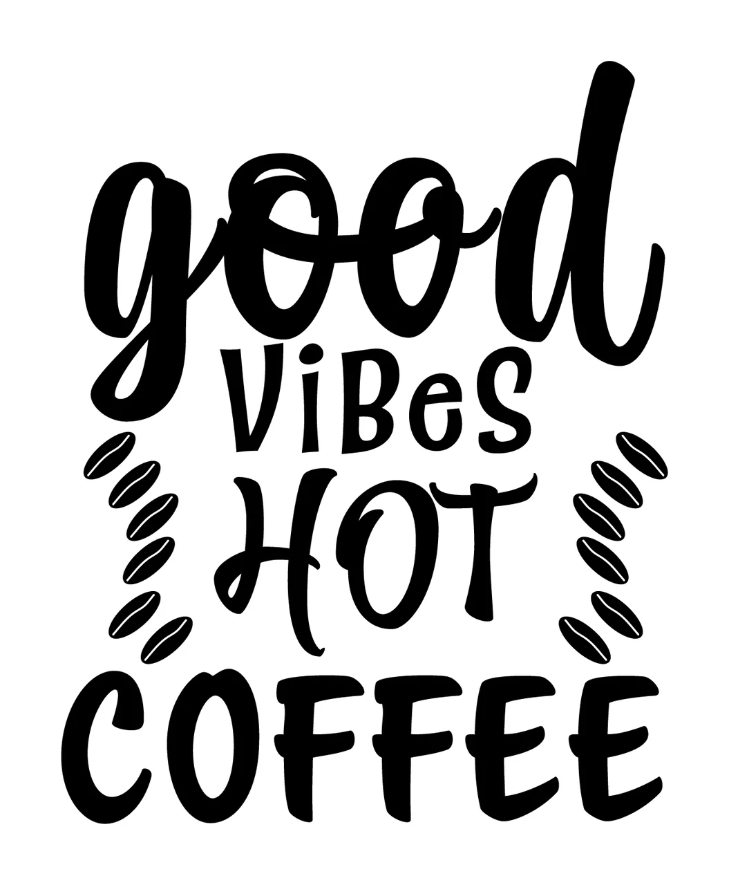 Can Glass Wrap Coffee Text Graphic beans black white neutral