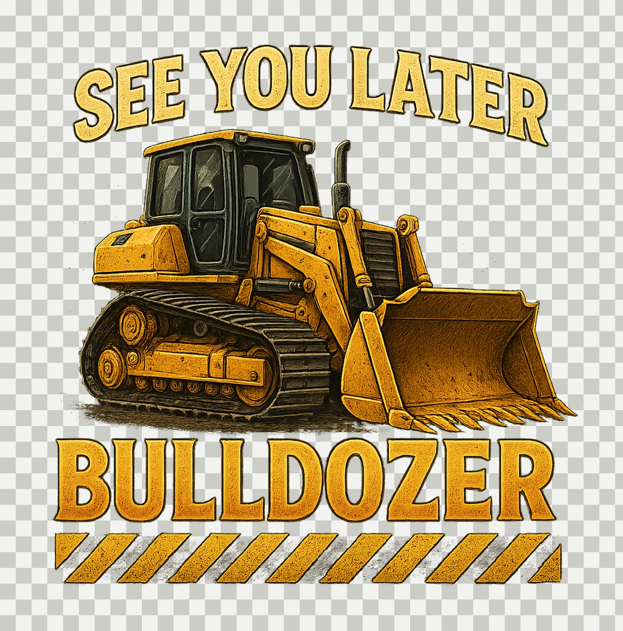 See You Later Excavator Construction Shirt Design Kids Dirt transparency and detail preview thumbnail