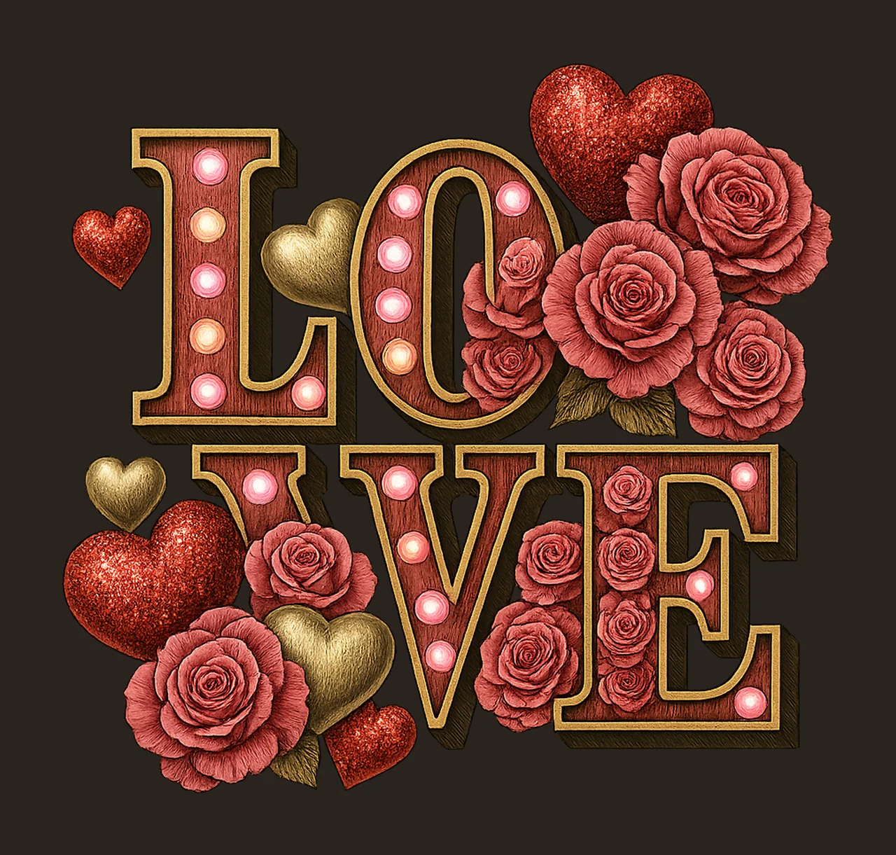 Valentines Day Love Sublimation Design Western Love contrast preview thumbnail
