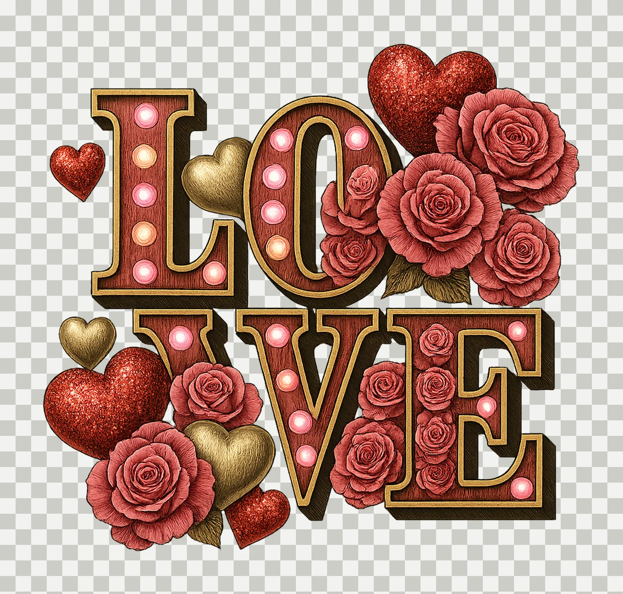 Valentines Day Love Sublimation Design Western Love transparency and detail preview thumbnail