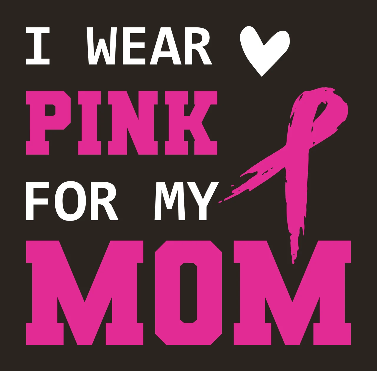 Awareness Ribbon Supporting With Heart And Text contrast preview thumbnail
