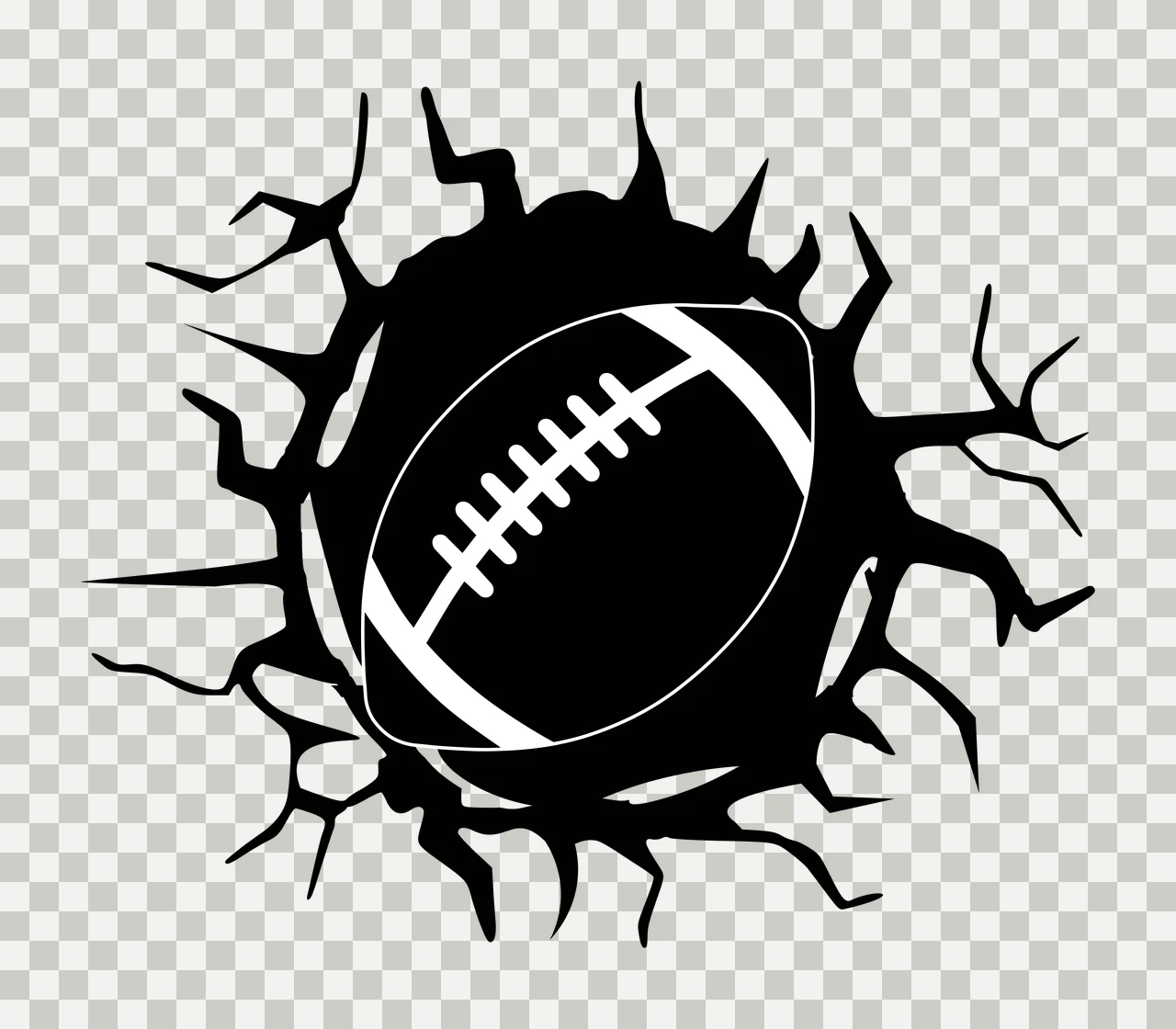 Circular Hole With Jagged Cracks In Black cracked cracking transparency and detail preview thumbnail
