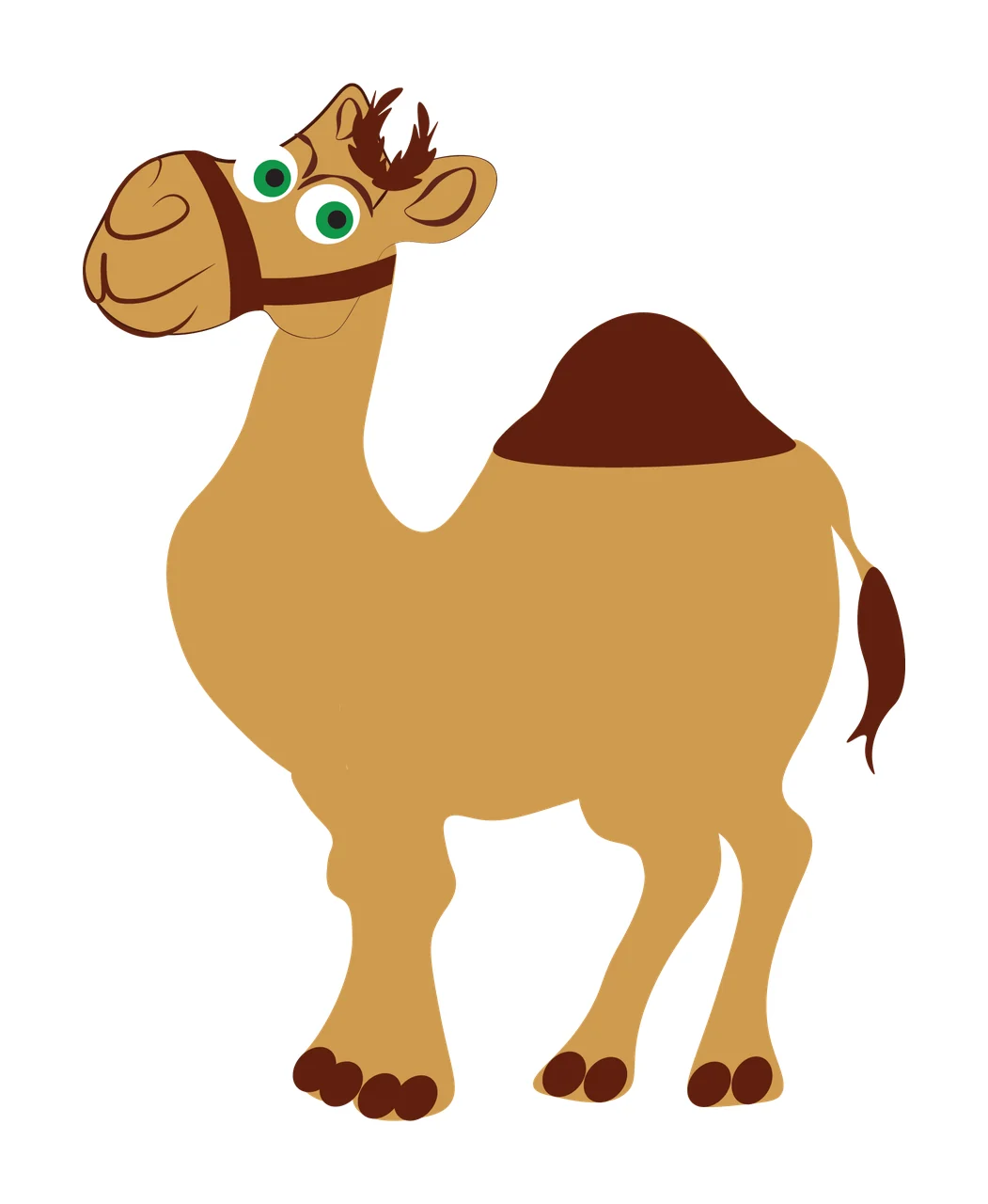 Animal Black Camel Silhouette Isolated standing minimalist