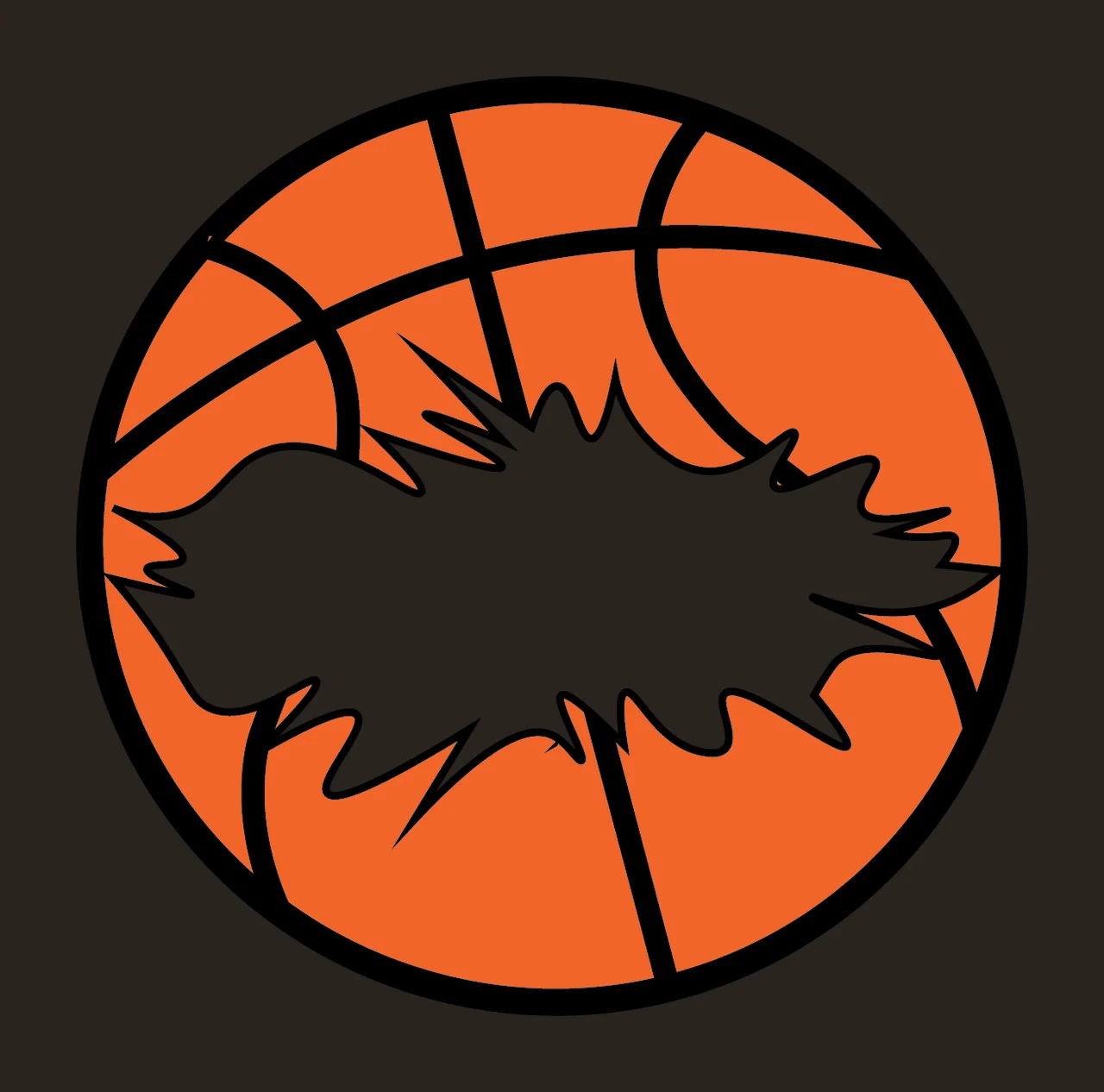 Can Glass Wrap Basketball With Central White Starburst contrast preview thumbnail