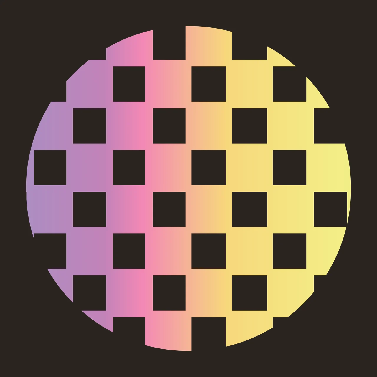 Keychain Black And White Checkered Circle pattern checkerboard contrast preview thumbnail