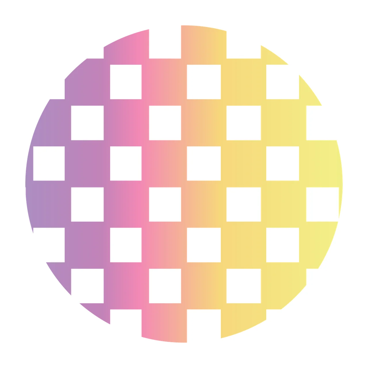Keychain Black And White Checkered Circle pattern checkerboard