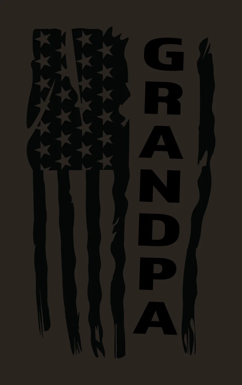 American Flag Granpa Vertical Distressed Graphic Wave Stars contrast preview thumbnail