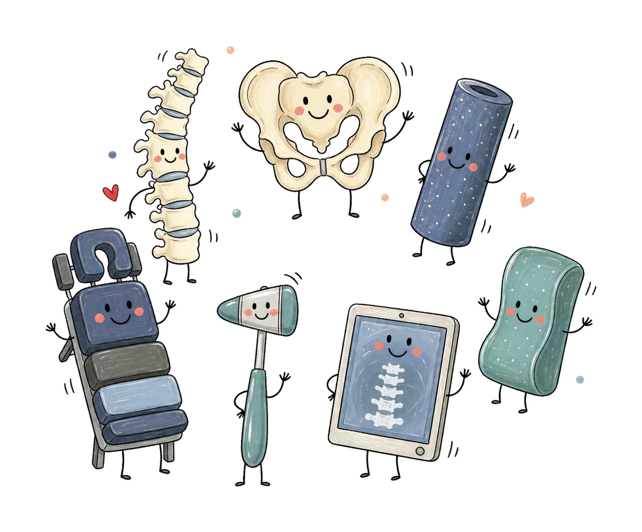 Chiropractor Occupation Doodles Cute Variation D