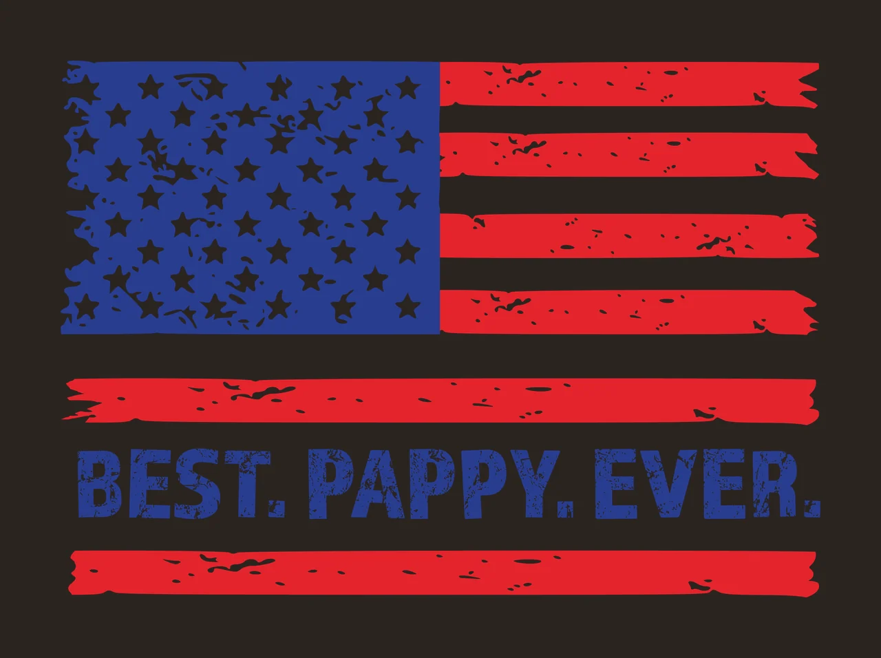 Best Pappy Ever Flag Distressed Graphic With Text Variation contrast preview thumbnail