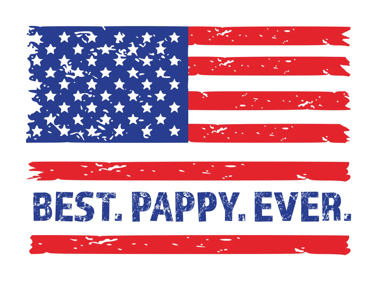 Best Pappy Ever Flag Distressed Graphic With Text Variation