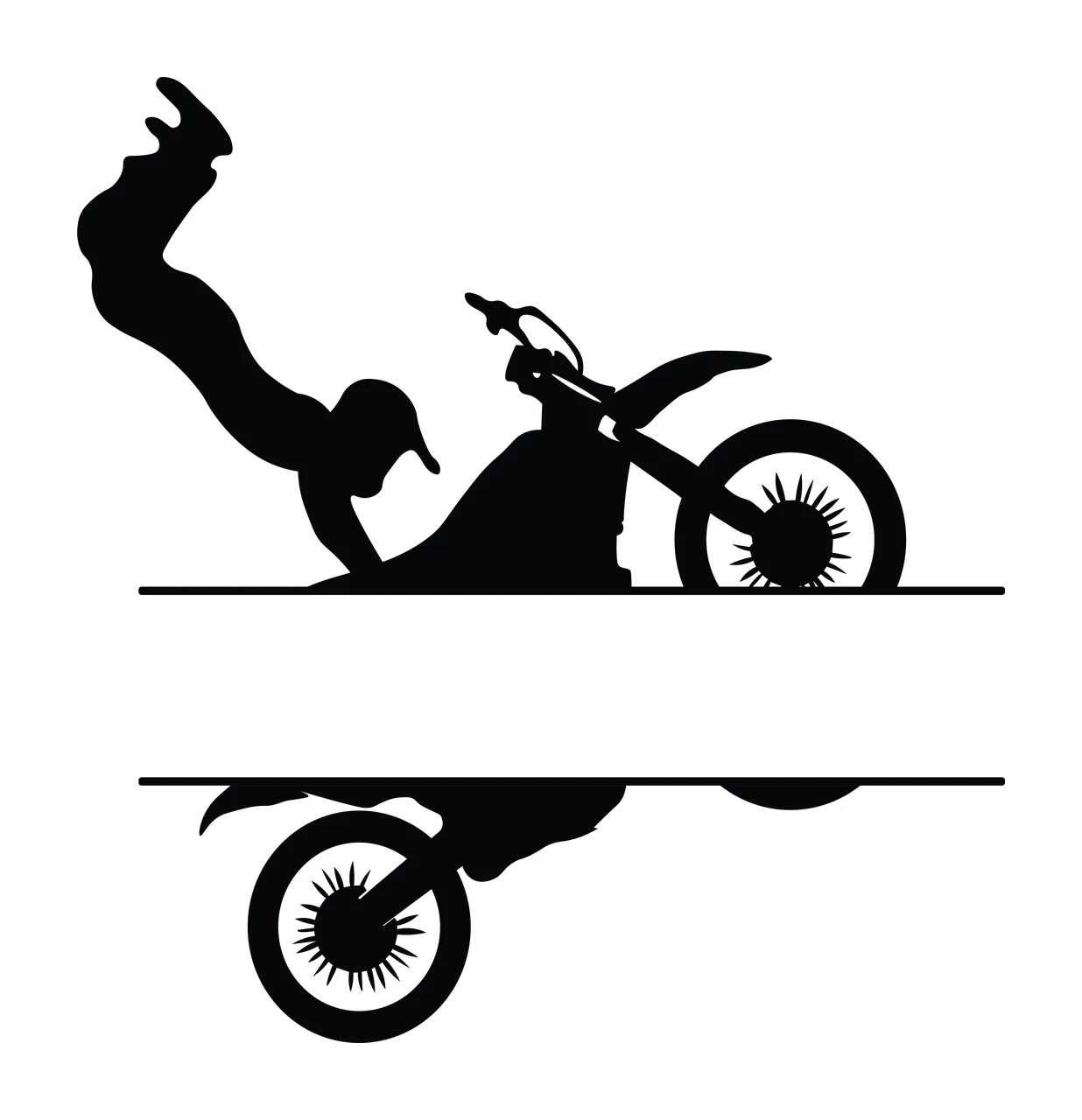 Dirt Bike Monogram Motocross Character 03 scalable logo design