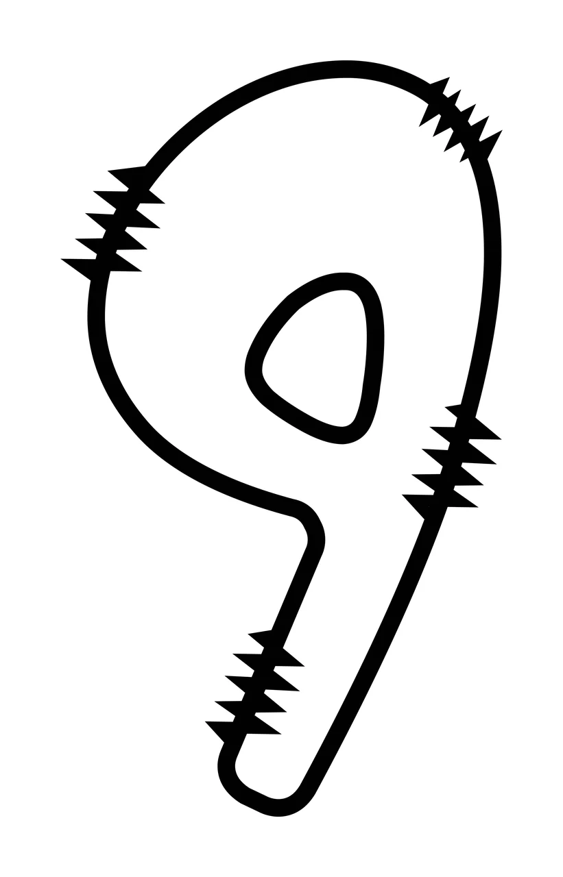Letters Doodle Character 25 hand drawn sketch whimsical scalable