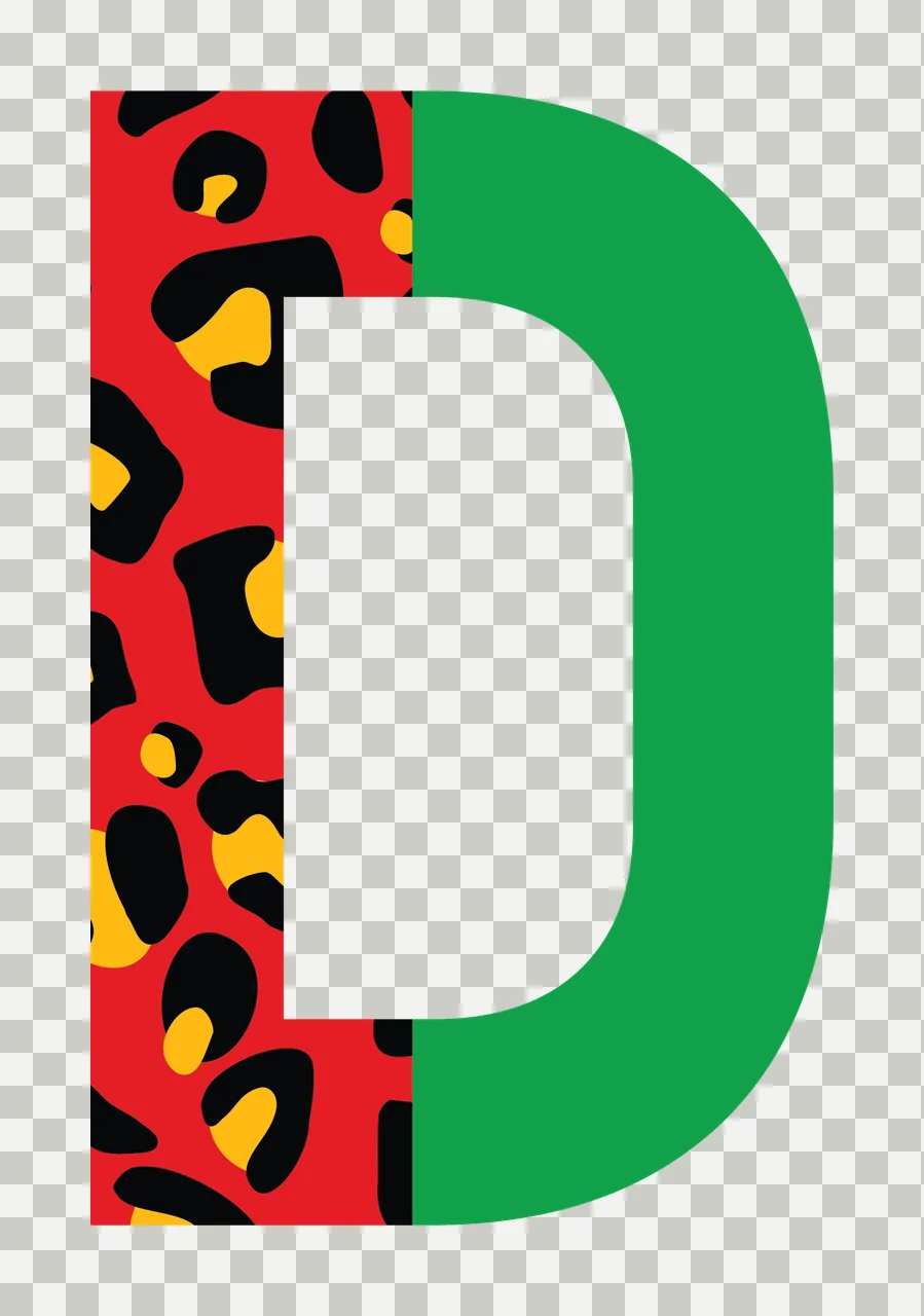 Can Glass Wrap D Letter Leopard Print transparency and detail preview thumbnail