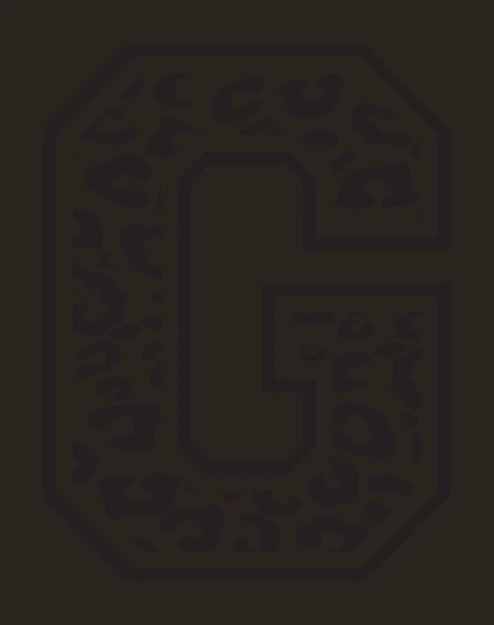 Can Glass Wrap G Letter Leopard Print Border contrast preview thumbnail