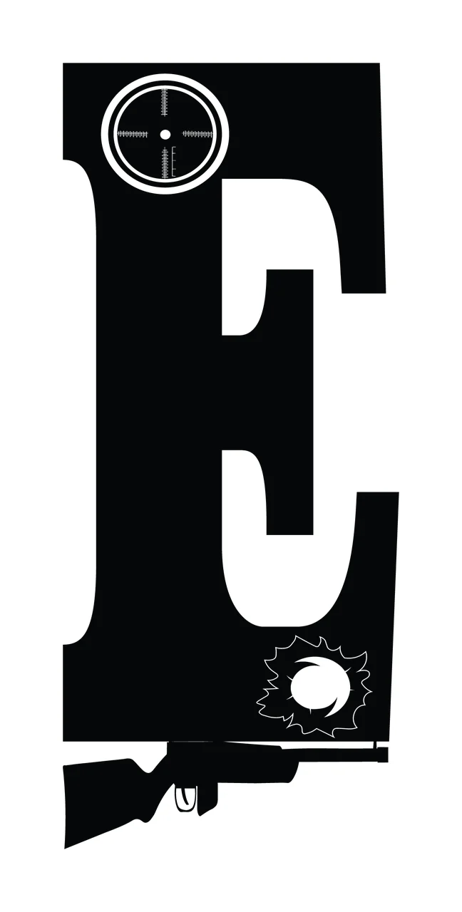 Gun Alphabet Character 20 scalable logo design icon
