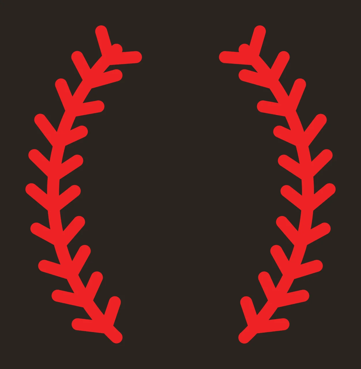 Two Opposing Curved Black Laurel Leaf Wreath Silhouette leaves contrast preview thumbnail