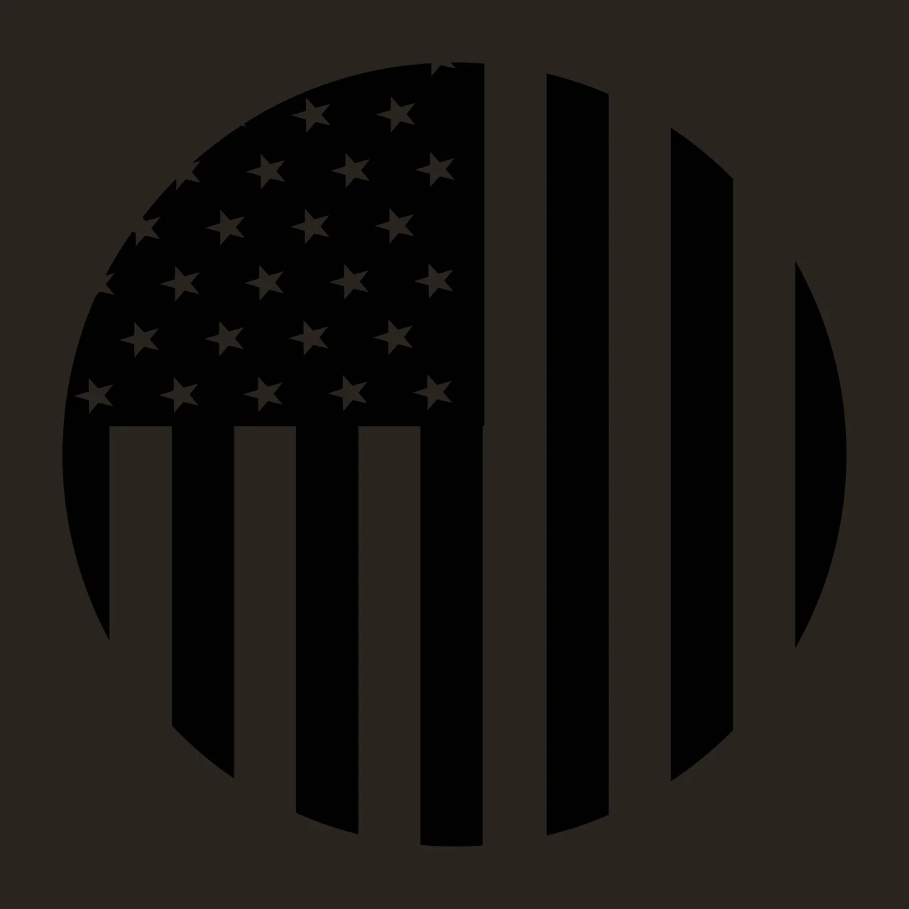Keychain Circular Flag Symbol With Stars circle patterned stripes contrast preview thumbnail
