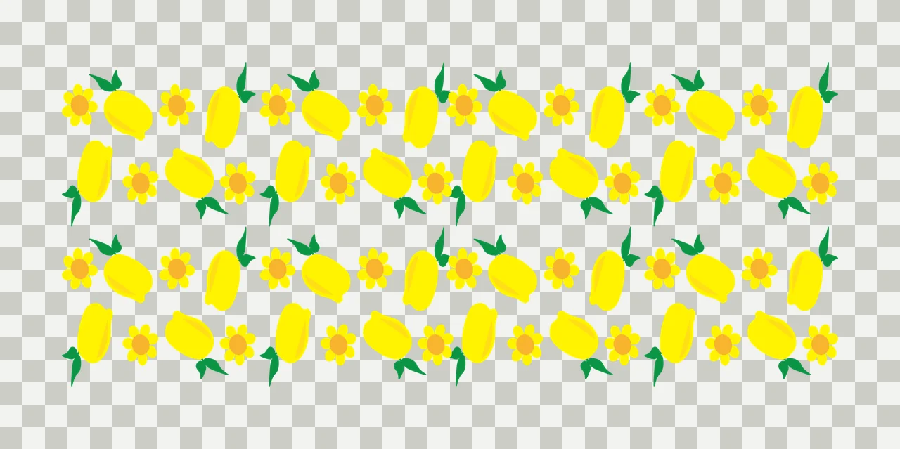 Can Glass Wrap Repeating Lemon And Flower Pattern Fruit flowers transparency and detail preview thumbnail