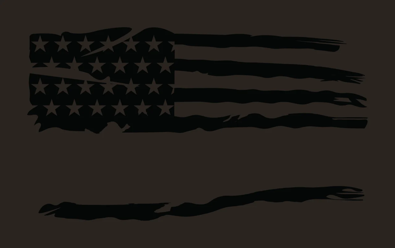 Flag Distressed American Black Silhouette stars stripes brush strokes contrast preview thumbnail