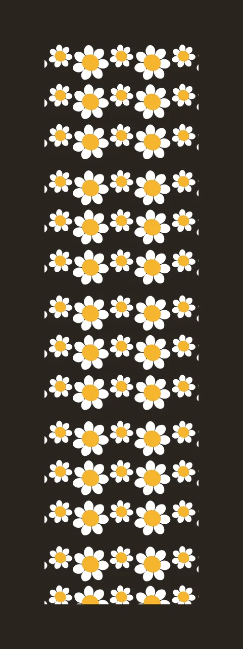 Black Flower Pattern Vertical Border lining minimalist floral contrast preview thumbnail
