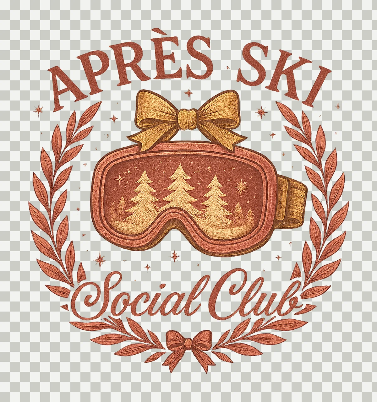 Coquette Apres Ski Social Club Girly Winter Design Cute transparency and detail preview thumbnail