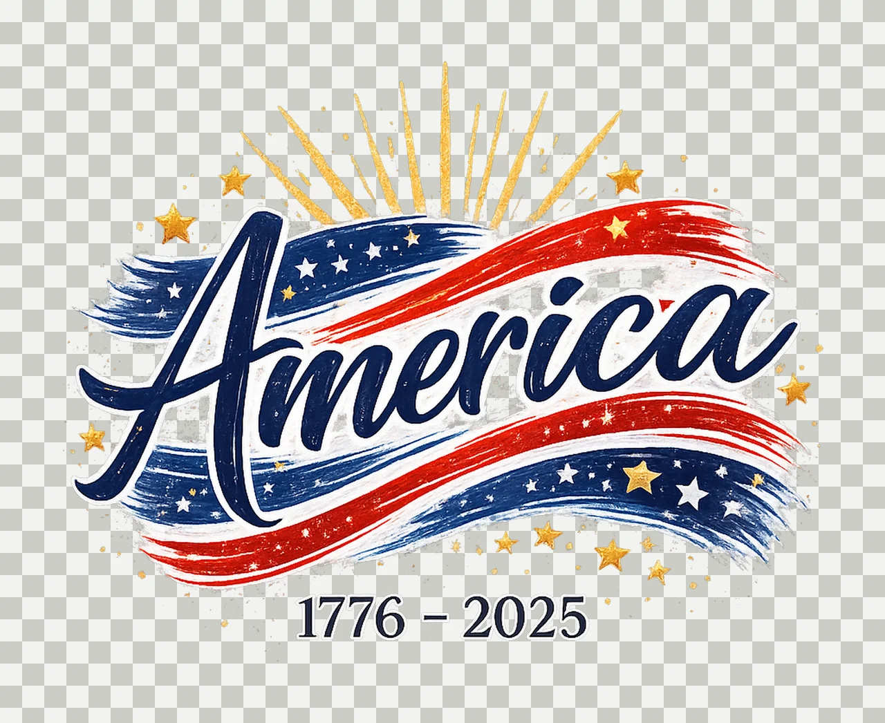 250 Years American Flag Anniversary USA 250th Birthday transparency and detail preview thumbnail