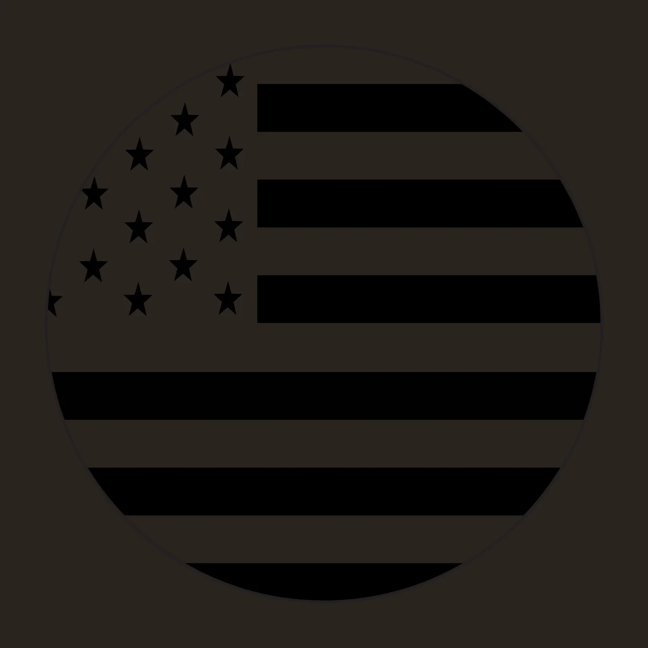 Large Solid Black Circle Centered On A White geometric plain contrast preview thumbnail